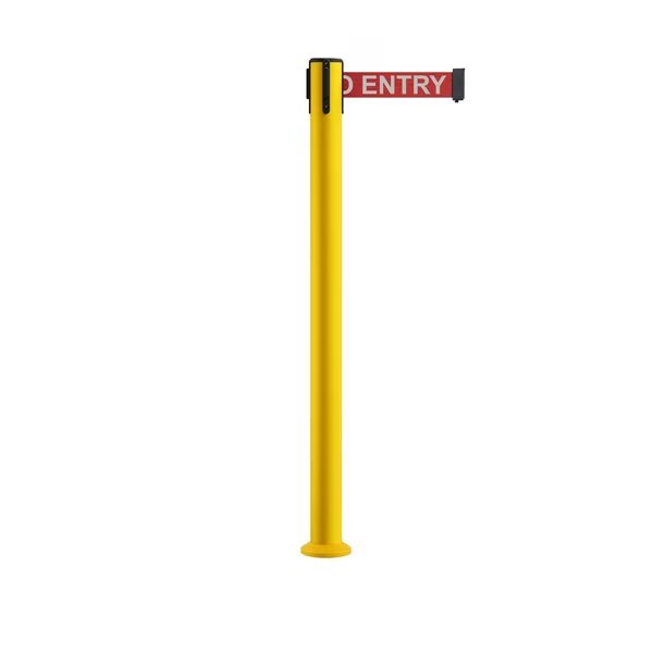 Stanchion Belt Barrier Fixed Base Yellow Post 7.5ftR. NoEnter..Belt, Montour Line, Mfr#: MSX630F-YW-NOENRW-75